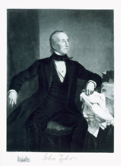 John Tyler, 10. president i USA, pub. 1901 (fotogravyr) (se også 102588) av George Peter Alexander Healy