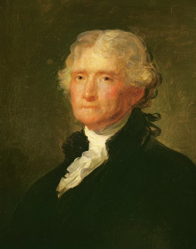 Portrett av Thomas Jefferson, etter et maleri av Gilbert Stuart (1755-1828) av George Peter Alexander Healy