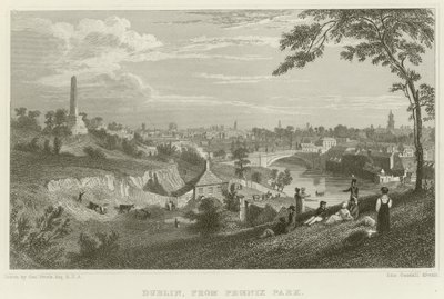 Dublin fra Phoenix Park av George Petrie