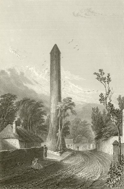 The Round Tower of Clondalkin, Dublin, Irland av George Petrie