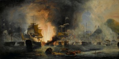 Slaget ved Navarino, 20. oktober 1827 av George Philip Reinagle