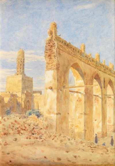 Ruinene av Gama al-Hakim, Kairo (akvarell) av George Price Boyce