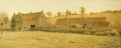 The Old Tithe Barn and Farm House nær Bradford-on-Avon av George Price Boyce