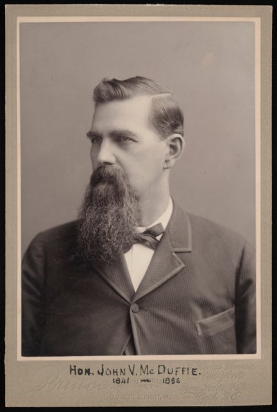 Portrett av John Van McDuffie 1841-1896, før 1896. av George Prince