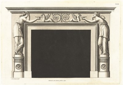 En ny samling av skorsteinsstykker, utsmykket til stilen til den etruskiske, greske og romerske arkitekturen; Inneholder trettiseks design som passer til det mest elegante utvalget av leiligheter av George Richardson