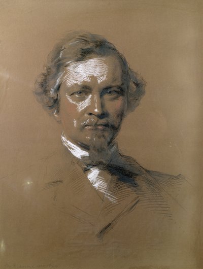August Wilhelm Hofmann (1818-92) tysk kjemiker, 1864 (fargestift på papir) av George Richmond