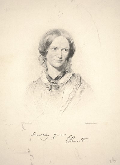Charlotte Brontë, gravert av Walker & Boutall av George Richmond