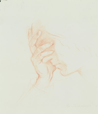 Hodestudie av en kvinne, ca. 1835 (rødt kritt på papir) av George Richmond