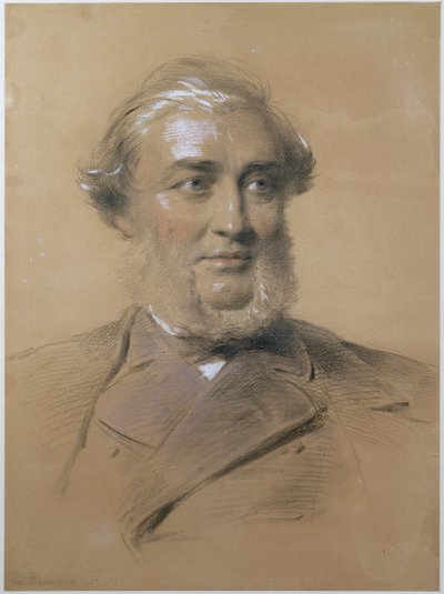 Henry Bence Jones, 1865 (kull og kritt på papir) av George Richmond