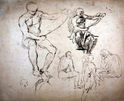 Nakne menn - studier for de gamle av George Richmond