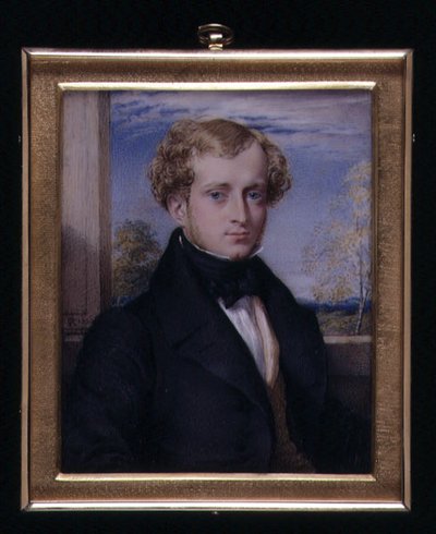 Portrettminiatyr av en ukjent mann, muligens en Mr Ashby av George Richmond