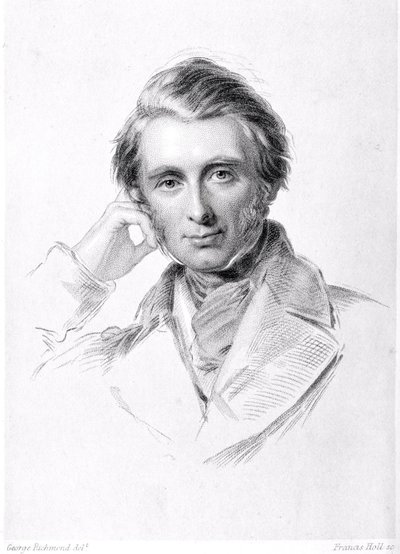 Portrett av John Ruskin (1819-1900) gravert av Francis Holl (1815-84) av George Richmond