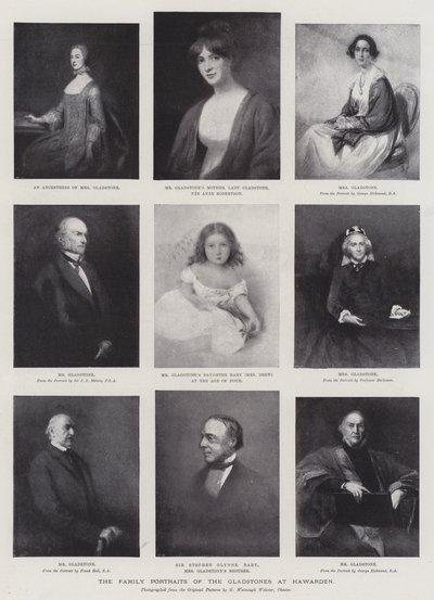 Familieportrettene av Gladstones på Hawarden av George Richmond