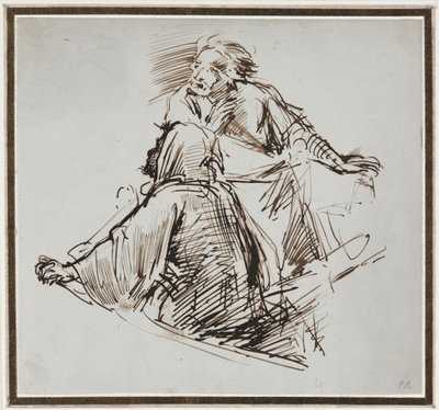 To mannsfigurer, ca. 1829. av George Richmond