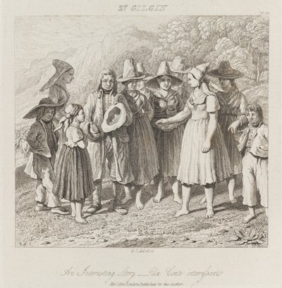 Interessant historie, St. Gilgin, ca. 1821 (radering) av George Robert Lewis