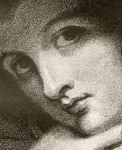 Detalj av Emma, Lady Hamilton, gravert av John Jones, fra 