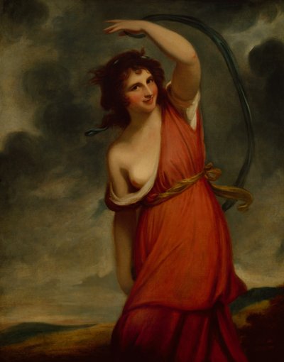 Lady Hamilton som Mirth (olje på lerret) av George Romney