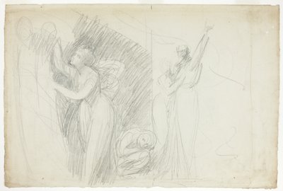 Prospero, Miranda og Caliban, fra The Tempest av George Romney