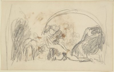 Skisse for Howards besøk i fengsler av George Romney