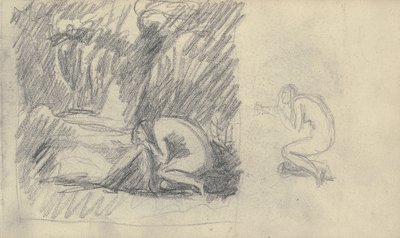 Skissebok tegning av George Romney