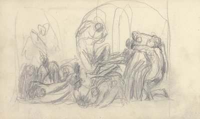 Skissebok tegning av George Romney