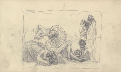 Skissebok tegning av George Romney