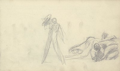 Skissebok tegning av George Romney