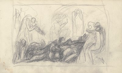 Skissebok tegning av George Romney