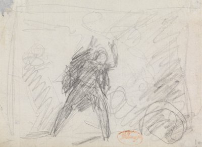 Studie av en stående figur av George Romney
