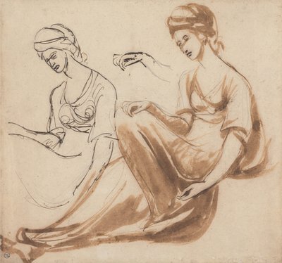Studier av en sittende kvinne av George Romney