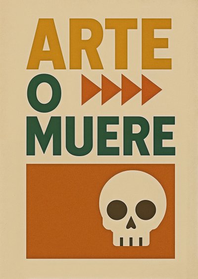 Art or Die - Spansk alt 2, 2024 (akryl på lerret) av George Rosaly