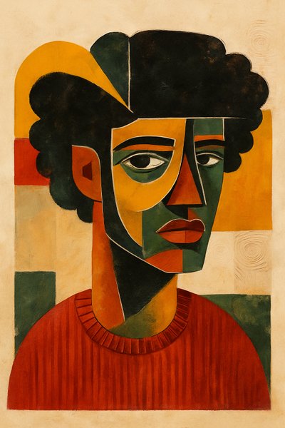 Våkn opp sammen, 2025 (akryl på lerret) av George Rosaly