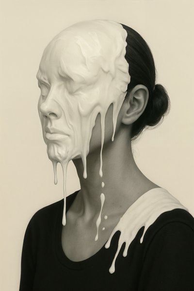 Ekko i elfenben, 2025 (akryl på lerret) av George Rosaly