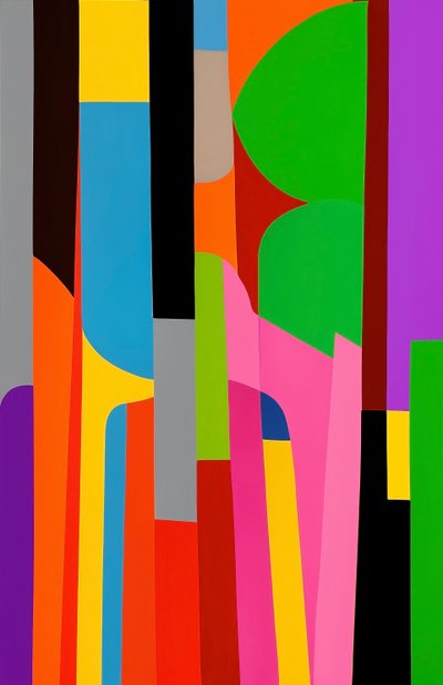 Skiftende perspektiver, 2025 (akryl på lerret) av George Rosaly