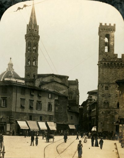 Piazza San Firenze, Firenze, Italia, c1909. av George Rose