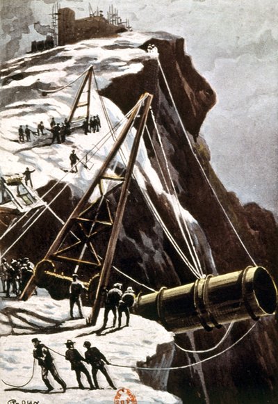 Montering av lastebilen. Fra jorden til månen av George Roux