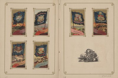Flagg for alle nasjoner og USA - Side 35 og 36, 1887 av George S. and Sons Harris