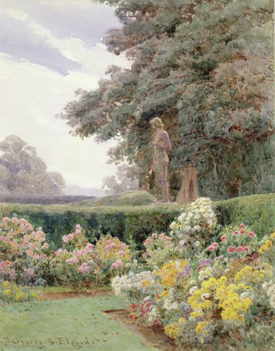 Et hjørne av hagen (wc) av George Samuel Elgood