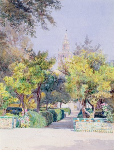 I hagen til Alcazar, Sevilla, 1893 av George Samuel Elgood