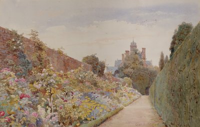 The Rose Walk at Mynthurst, ca. 1940 (blyant og akvarell) av George Samuel Elgood
