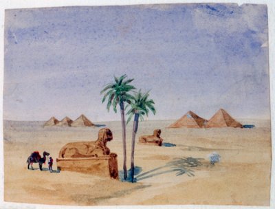 Sfinks og pyramider, Giza II, 1820-1876 av George Sand