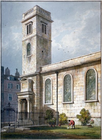 All Hallows Church, Lombard Street, London, 1811 av George Shepherd