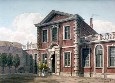 Barber Surgeons' Hall and Courtyard, City of London, 1812. av George Shepherd