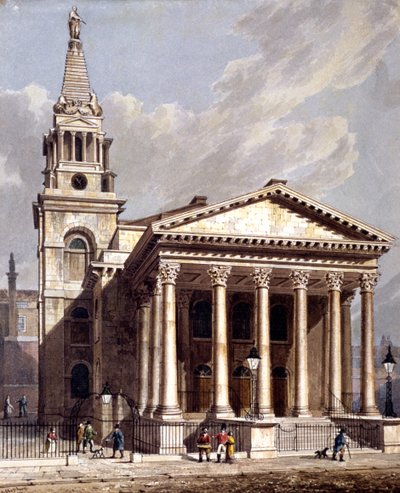 St George, Bloomsbury, Holborn, London, 1811 av George Shepherd