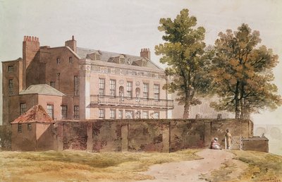 Utsikt over Grosvenor House ved Millbank, 1809 av George Shepherd