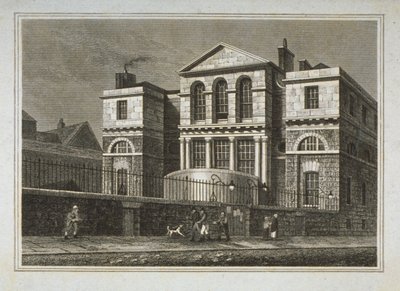 Utsikt over Sessions House, Old Bailey, 1812 av George Shepherd
