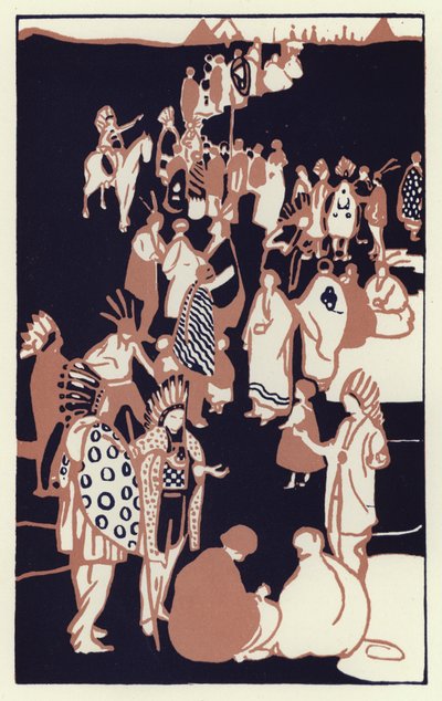 "Jeg skulle like å se min mors folk" (farge litho) av George Sheringham