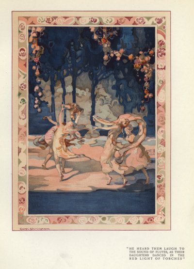 Illustrasjon for The Happy Hypocrite av Max Beerbohm (farge litho) av George Sheringham