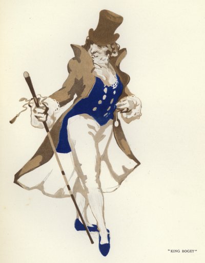 Illustrasjon for The Happy Hypocrite av Max Beerbohm (farge litho) av George Sheringham
