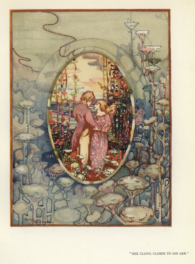 Illustrasjon for The Happy Hypocrite av Max Beerbohm (farge litho) av George Sheringham